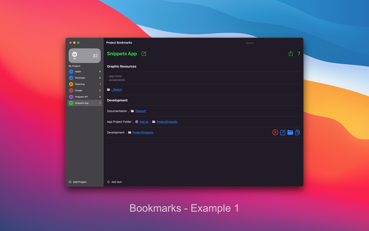 Bookmark Example 1